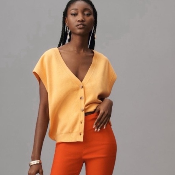 NWT Anthropologie Maeve Slouchy Cardigan Sweater Vest - Picture 6 of 12